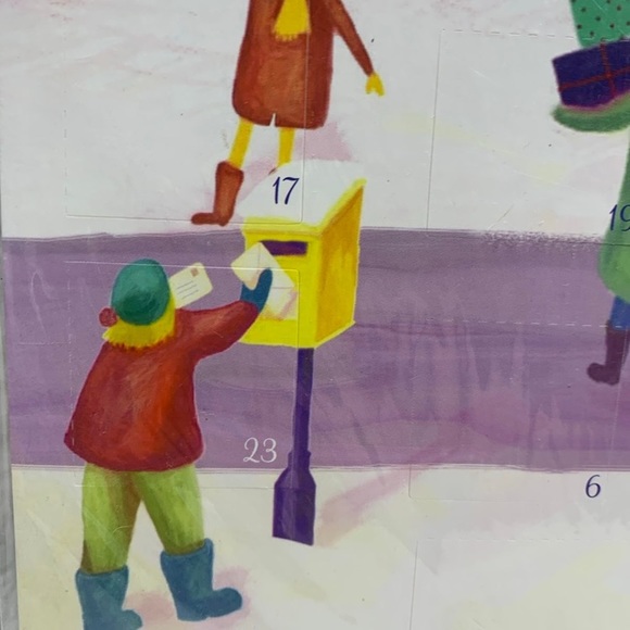 International Greetings USA Advent Calendar 14" Snow play scene christmas - Picture 10 of 11